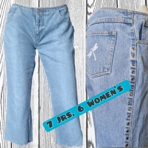 NoBo UpCycled Jean Capris With Side Rivets